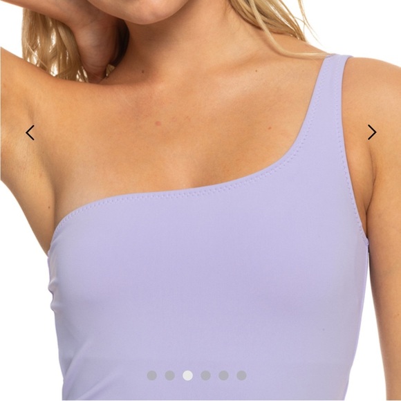 Roxy Kelia Lavender Purple Asymmetrical Workout Bodysuit Romper - Picture 5 of 15
